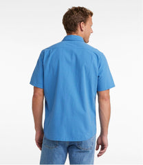 L.L.Bean Men's Organic Cotton Seersucker Shirt, Short-Sleeve, Slightly Fitted, Plaid CLOTHING|SALE