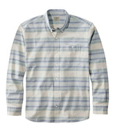 L.L.Bean Men's Comfort Stretch Chambray Shirt, Traditional Untucked Fit, Long-Sleeve, Stripe CLOTHING|SALE