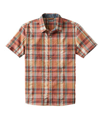 L.L.Bean Men's Signature Seersucker Madras Shirt, Slightly Fitted, Short-Sleeve CLOTHING|SALE