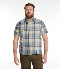 L.L.Bean Men's Signature Seersucker Madras Shirt, Slightly Fitted, Short-Sleeve CLOTHING|SALE