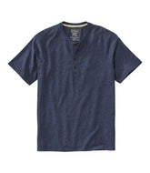 L.L.Bean Men's Comfort Stretch Pima Tee Shirt, Short-Sleeve Henley CLOTHING|SALE