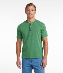 L.L.Bean Men's Comfort Stretch Pima Tee Shirt, Short-Sleeve Henley CLOTHING|SALE
