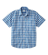 L.L.Bean Men's Bean's Wrinkle-Free Everyday Shirt, Traditional Untucked Fit, Plaid, Short-Sleeve CLOTHING|SALE