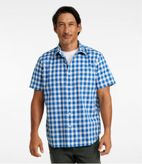 L.L.Bean Men's Bean's Wrinkle-Free Everyday Shirt, Traditional Untucked Fit, Plaid, Short-Sleeve CLOTHING|SALE