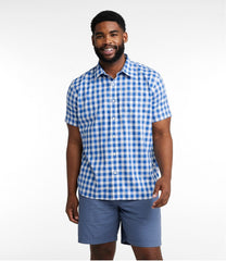 L.L.Bean Men's Bean's Wrinkle-Free Everyday Shirt, Traditional Untucked Fit, Plaid, Short-Sleeve CLOTHING|SALE