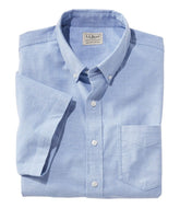 L.L.Bean Men's Comfort Stretch® Oxford Shirt, Slightly Fitted Untucked Fit, Short-Sleeve CLOTHING|SALE