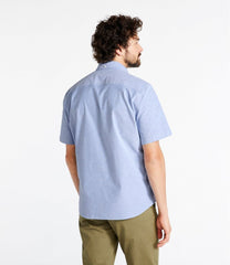 L.L.Bean Men's Comfort Stretch® Oxford Shirt, Slightly Fitted Untucked Fit, Short-Sleeve CLOTHING|SALE
