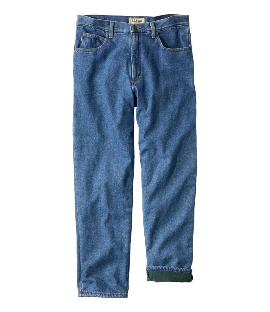 L.L.Bean Men's Double L® Jeans, Classic Fit, Fleece-Lined CLOTHING