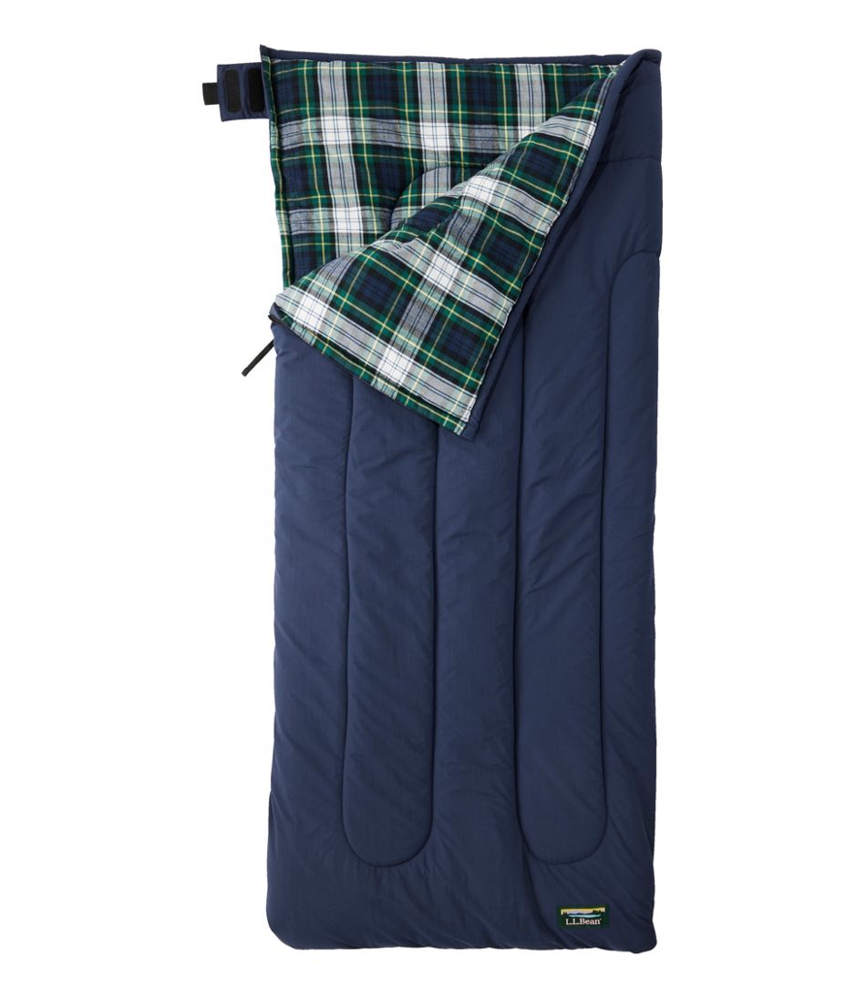 L.L.Bean Kids' Flannel Lined Camp Sleeping Bag, 40° OUTDOOR EQUIPMENT