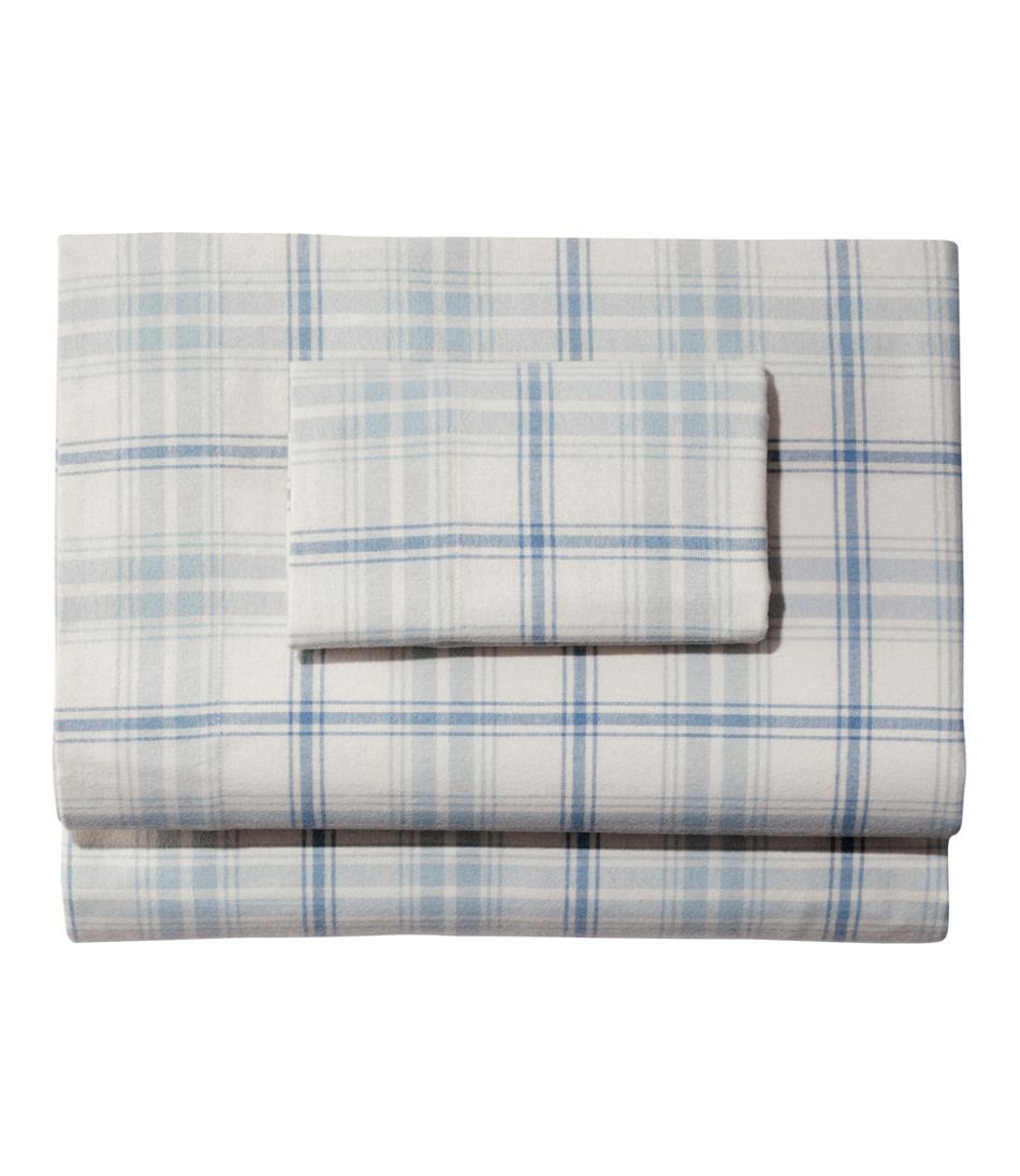 L.L.Bean Ultrasoft Comfort Flannel Sheet Set, Plaid HOME GOODS