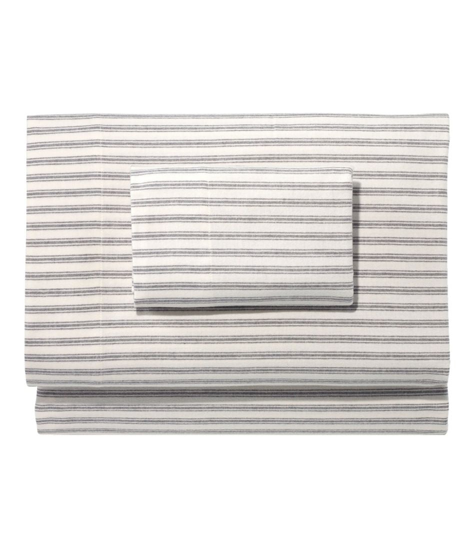 L.L.Bean Ultrasoft Comfort Flannel Sheet Set, Stripe HOME GOODS