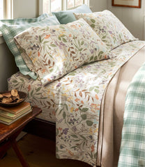 L.L.Bean Birch Floral Flannel Sheet Collection HOME GOODS