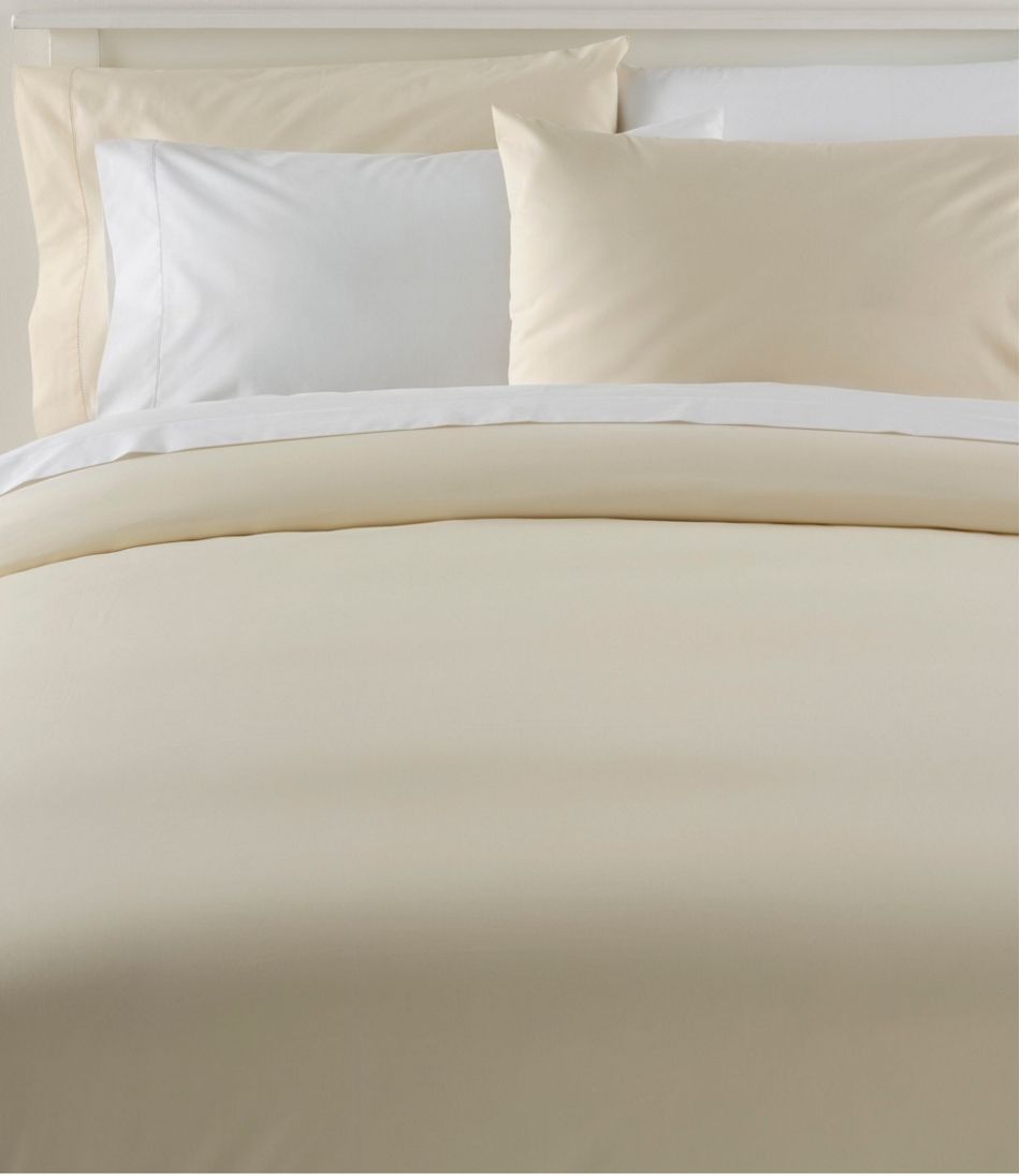 L.L.Bean 280-Thread-Count Pima Cotton Percale Comforter Cover Collection HOME GOODS