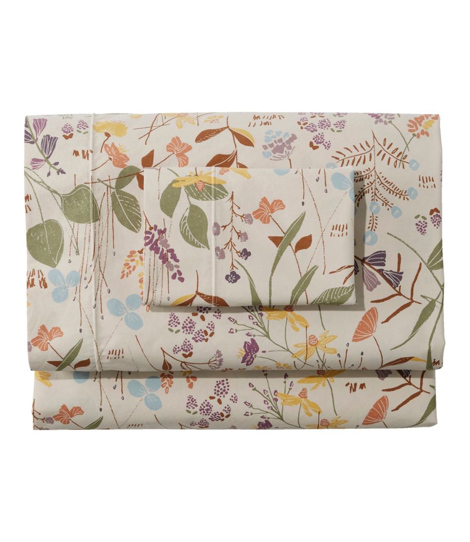 L.L.Bean Birch Floral Percale Sheet Collection HOME GOODS