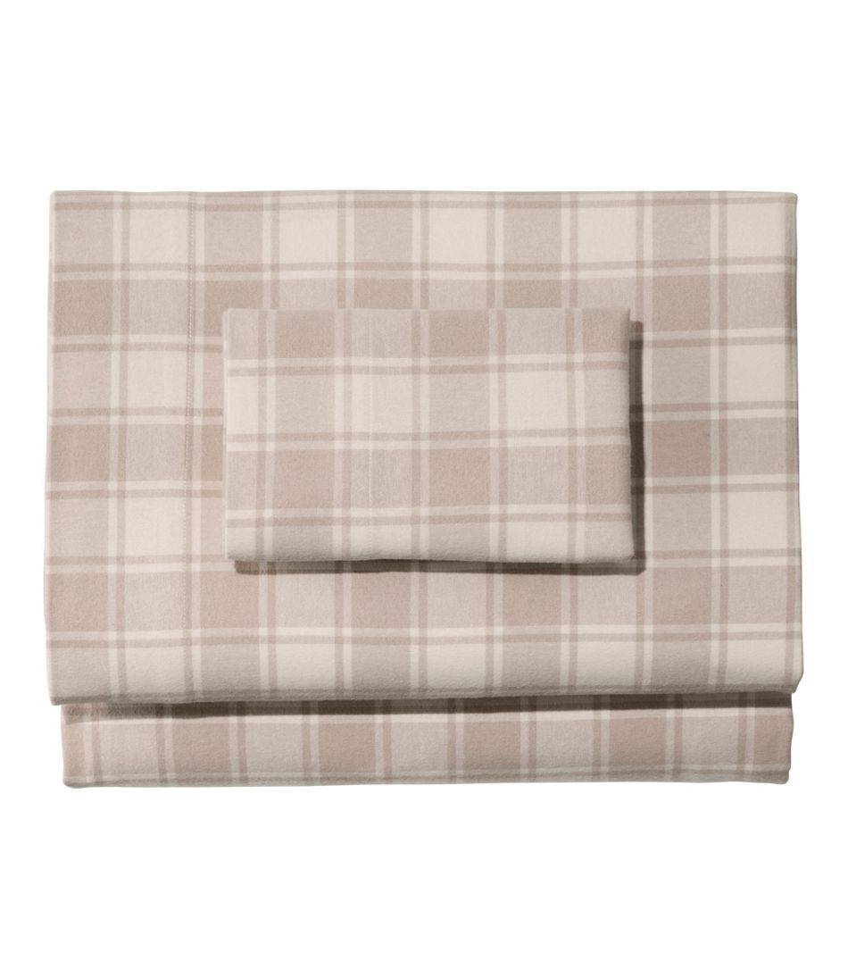 L.L.Bean Ultrasoft Comfort Flannel Sheet Set, Check HOME GOODS
