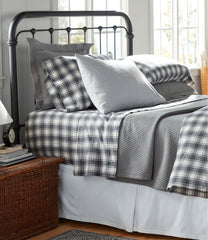 L.L.Bean Ultrasoft Comfort Flannel Sheet Set, Check HOME GOODS