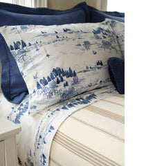 L.L.Bean Coastal Landscape Percale Sheet Collection HOME GOODS