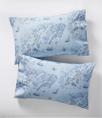 L.L.Bean Nautical Map Percale Sheet Collection HOME GOODS