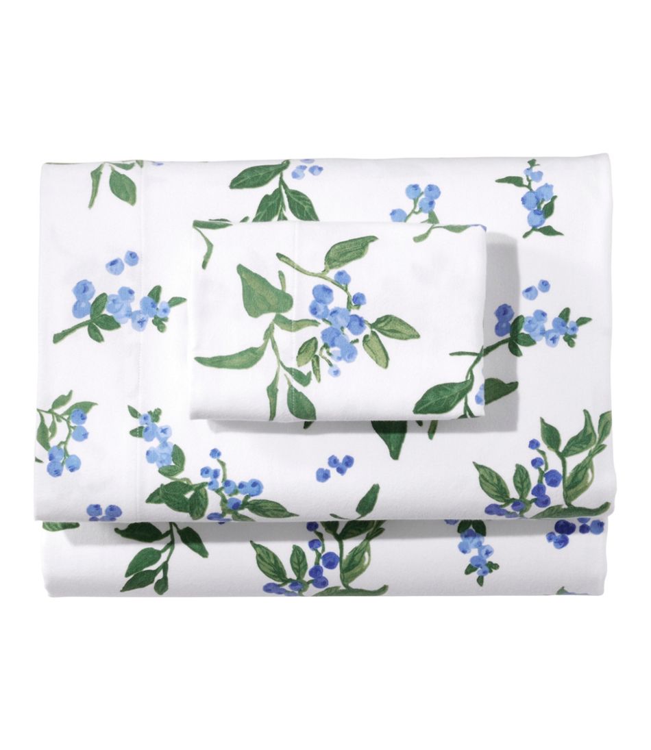L.L.Bean Jess Franks Blueberry Flannel Sheet Collection HOME GOODS