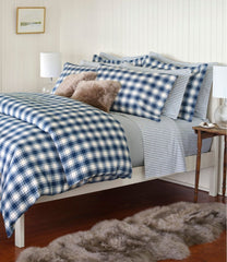 L.L.Bean Ultrasoft Comfort Flannel Comforter Cover Collection, Check HOME GOODS
