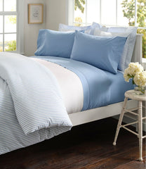 L.L.Bean Premium Egyptian Percale Comforter Cover Collection, Stripe HOME GOODS