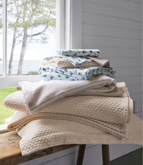 L.L.Bean Organic Honeycomb Matelassé Bedspread HOME GOODS