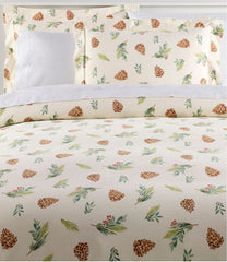 L.L.Bean Evergreen Flannel Comforter Cover Collection HOME GOODS