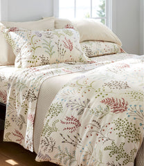L.L.Bean Botanical Floral Flannel Comforter Cover Collection HOME GOODS