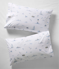 L.L.Bean Nautical Boats Percale Sheet Collection HOME GOODS