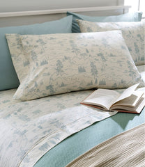 L.L.Bean Lakeside Toile Percale Sheet Collection HOME GOODS