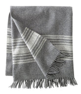L.L.Bean Washable Wool Throw, Striped HOME GOODS