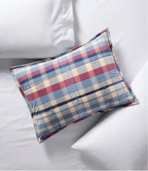 L.L.Bean Ultrasoft Cotton Comforter Sham, Plaid HOME GOODS