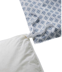 L.L.Bean Sunwashed Percale Comforter Cover, Block Floral Print HOME GOODS