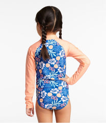L.L.Bean Girls' Watersports Swimwear, Rashguard One-Piece CLOTHING