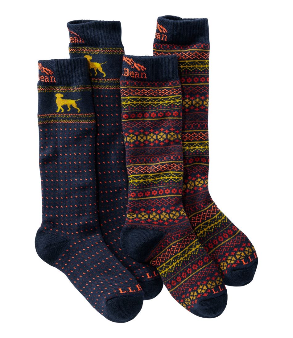 L.L.Bean Kids' Winter Snow Sports Socks, 2-Pack CLOTHING|FOOTWEAR