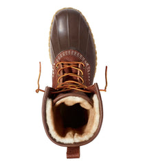 L.L.Bean Men's Bean Boots, 10" Shearling-Lined Tumbled Leather FOOTWEAR