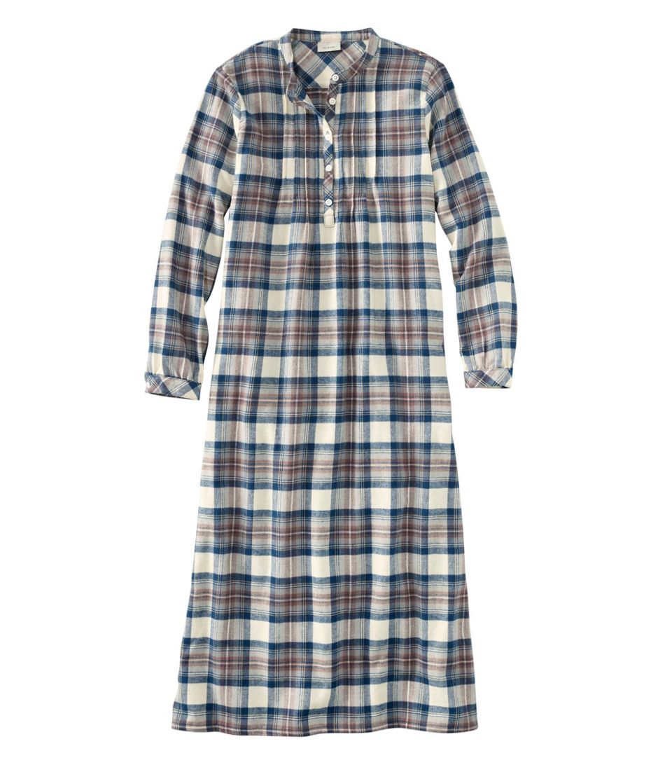 L.L.Bean Women's Scotch Plaid Flannel Nightgown CLOTHING