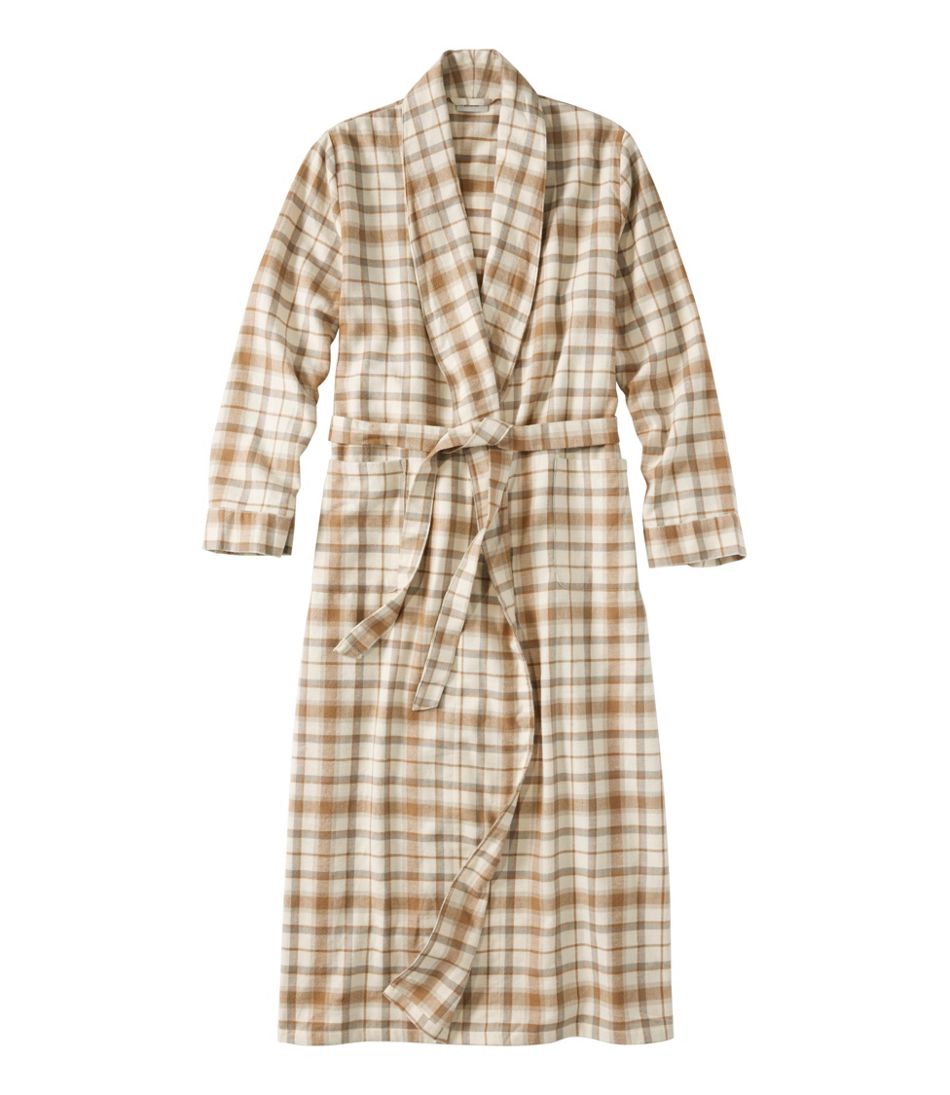 L.L.Bean Women's Scotch Plaid Flannel Robe CLOTHING