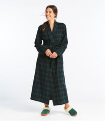 L.L.Bean Women's Scotch Plaid Flannel Robe CLOTHING