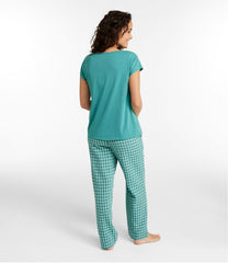 L.L.Bean Women's Bean's Seacoast Seersucker Pajama Pant Set CLOTHING