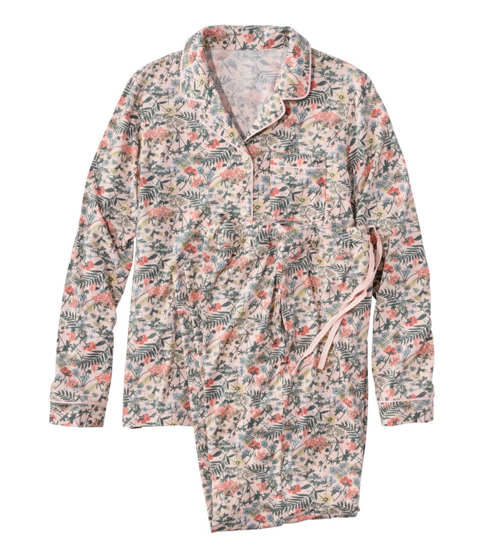 L.L.Bean Women's Super-Soft Shrink-Free Pajama Set, Button-Front CLOTHING