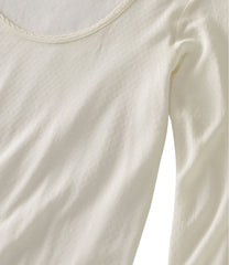 L.L.Bean Women's Silk Pointelle, Long-Sleeve Scoopneck CLOTHING