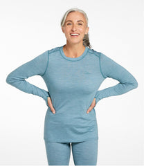 L.L.Bean Women's Cresta Ultralight 150 Crew Top, Stripe CLOTHING