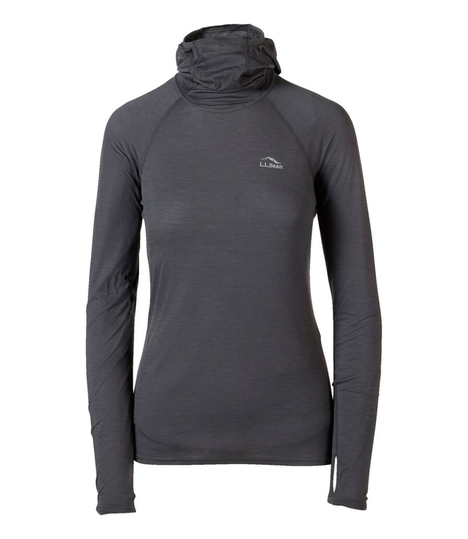 L.L.Bean Women's Cresta Wool Ultralight 150 Base Layer, Hoodie CLOTHING