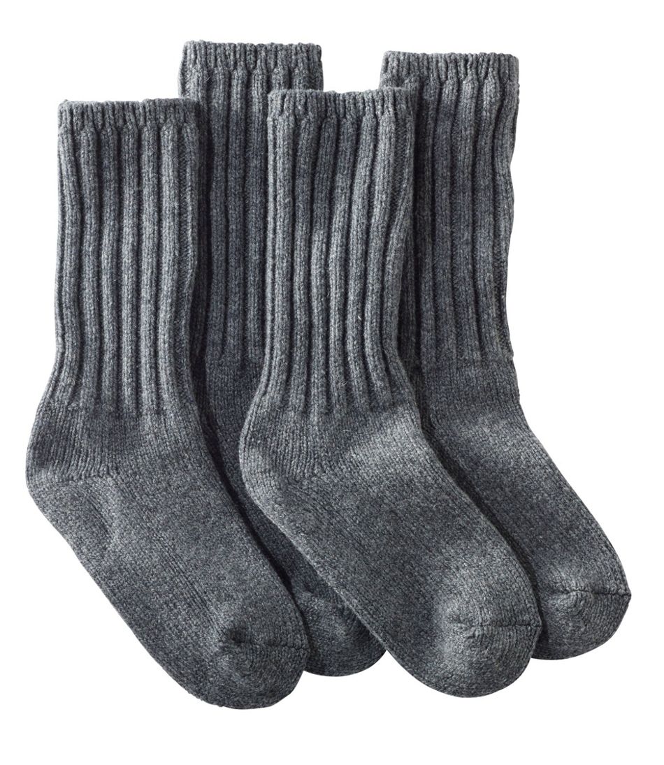 L.L.Bean Adults' Merino Wool Ragg Socks, 10" 2-Pack CLOTHING|FOOTWEAR