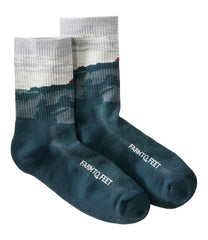L.L.Bean Adults' Farm to Feet Portland Headlight Lighthouse Light Cushion 3/4 Crew Socks CLOTHING|FOOTWEAR