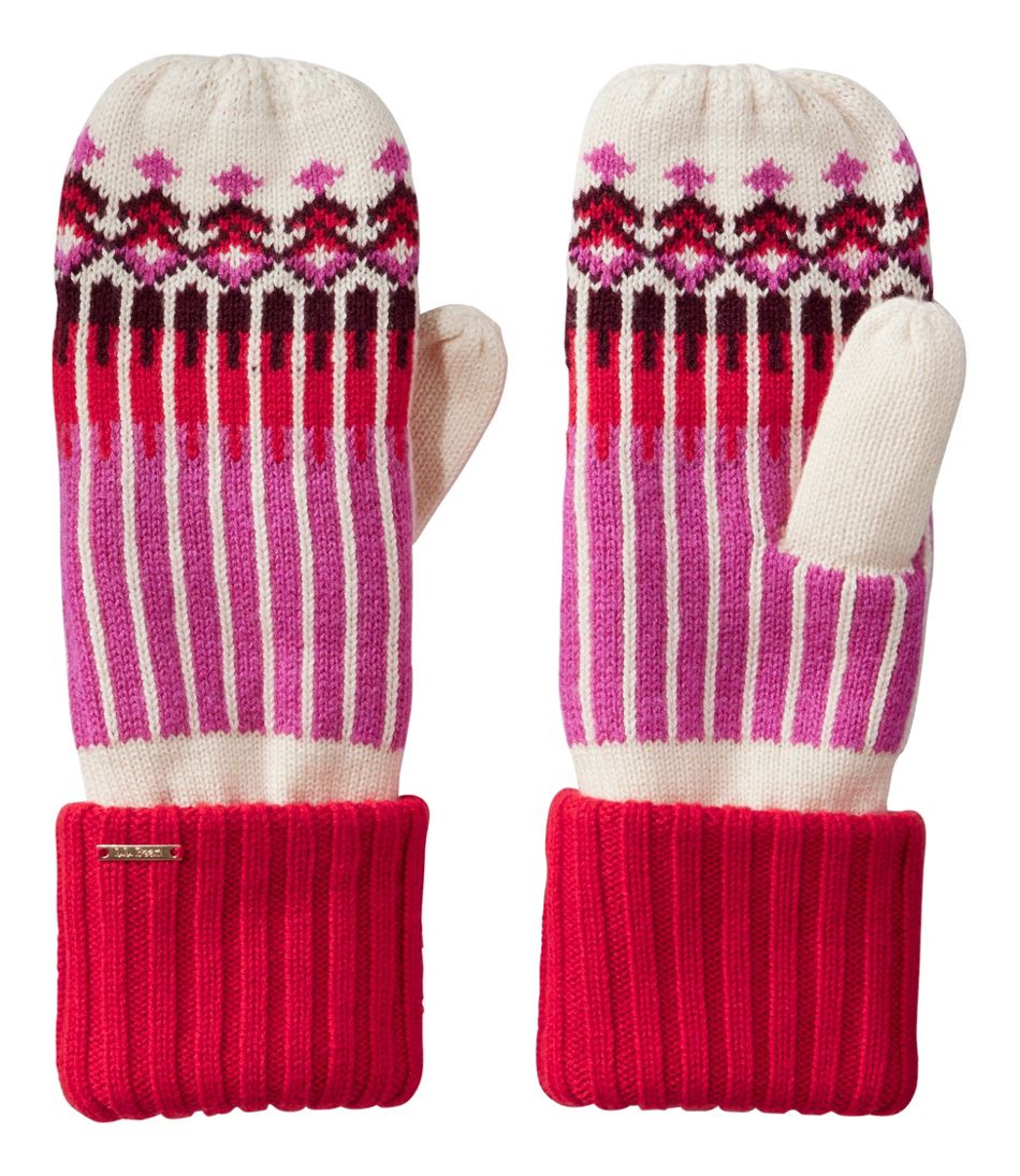 L.L.Bean Women's Heritage Fair Isle Mittens CLOTHING|OUTERWEAR|SALE