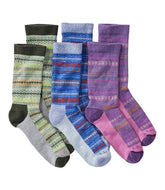 L.L.Bean Adults' Wicked Soft Cotton Socks Fair Isle Gift Set, 3-Pack CLOTHING|FOOTWEAR
