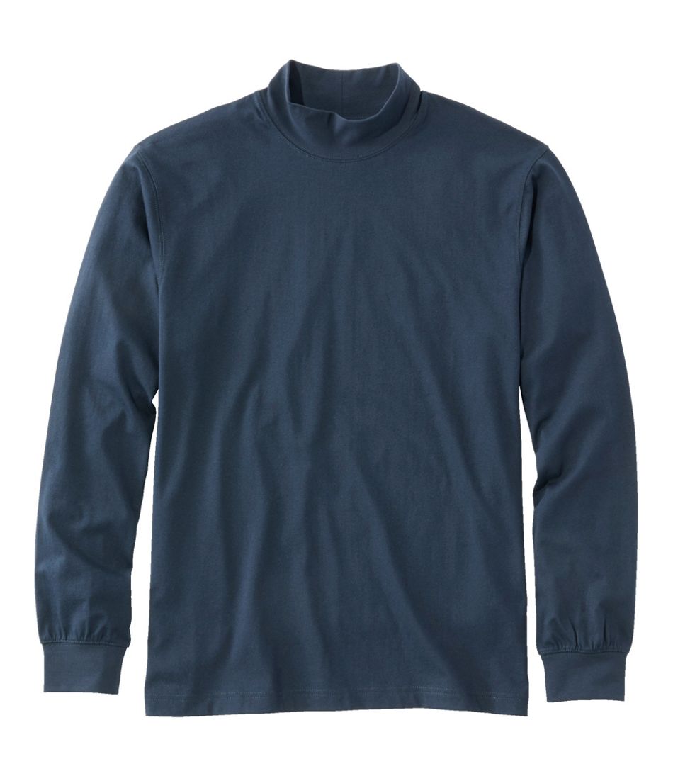 L.L.Bean Men's Carefree Unshrinkable Mockneck Shirt CLOTHING