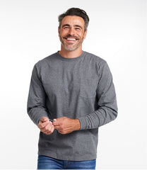 L.L.Bean Men's Carefree Unshrinkable Tee with Pocket, Traditional Fit, Long-Sleeve CLOTHING